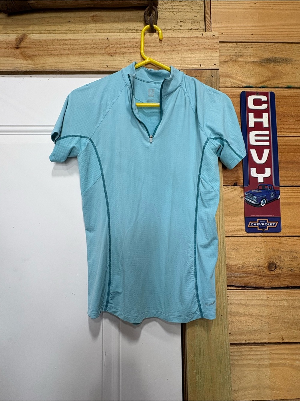 Light Blue Women's Active Half-Zip Top